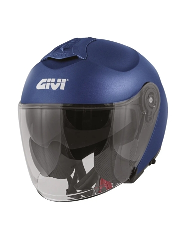 Casco de moto abierto Givi X22 Planet azul mate sólido Jet