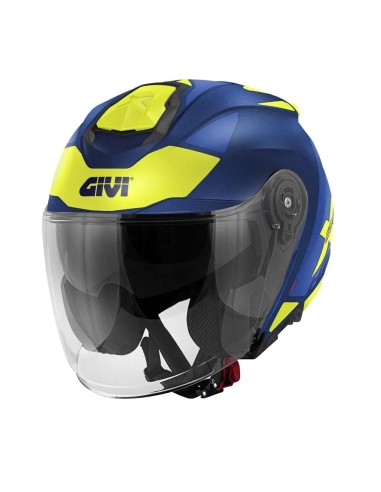 Givi X.25 Target schwarz gelb auf Straßenmotorrad Jet Jethelm