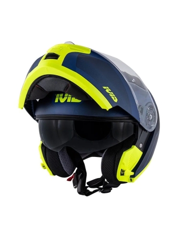 Givi X.21 CHALLENGER SPIRIT BLU GIALLO OPACO CASCO MOTO MODULARE FLIP UP