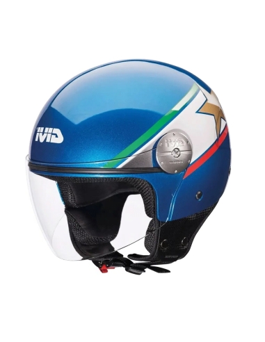 Casco Jet Givi 107 Mini J Solid Moto Touring azul