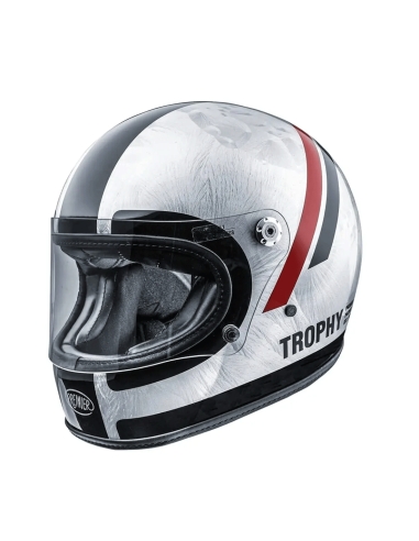 Casque moto intégral de tourisme Premier TPLATINUM ED.DR DO 92 argent/blanc