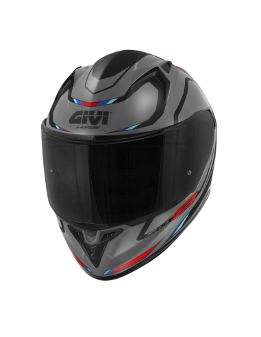 Casco integral de moto Givi 50.8 MACH1 lady negro mate gris rojo