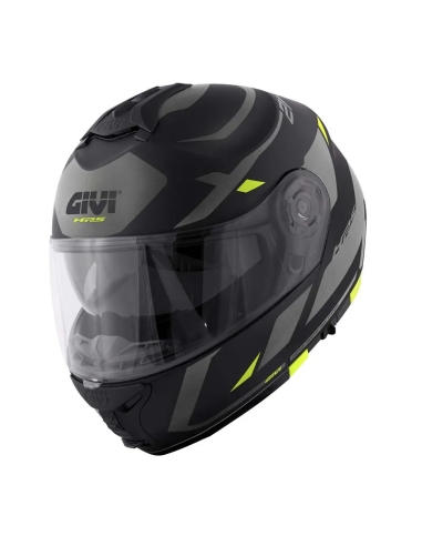 Givi X.21 Number Black Titanium yelow modulr full face motorcycle helmet