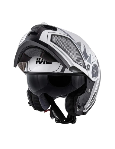 Casco de moto abatible deportivo Givi X.21Challenger Spirit Blanco Negro Azul