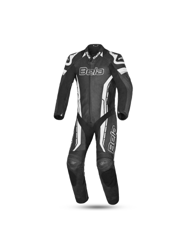 Bela Rocket Kids Motorcycle Leather Suit 1Pc Black/White