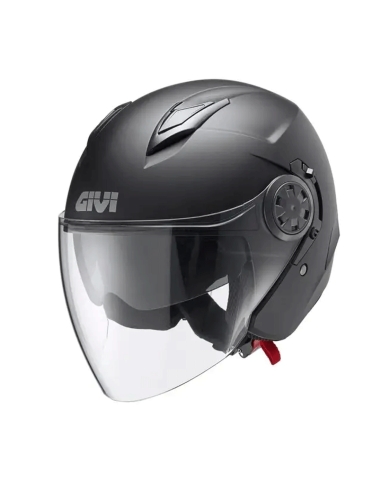 givi jet 12.3 stratos.d nero solido casco scooter aperto