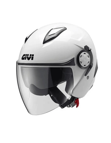 GIVI 12.3 Stratos massiver weißer Jet-Rollerhelm mit offenem Gesicht