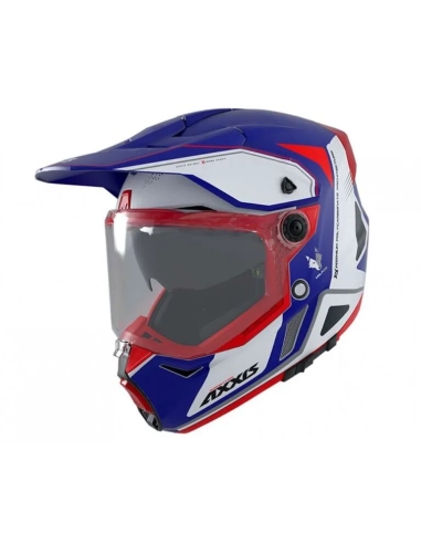 Axxis Mx 803DS Wolf Casco De Moto Adventure Azul Mate