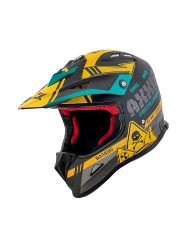 Capacete Axxis Wolverine B3 amarelo mate motocross MX Enduro