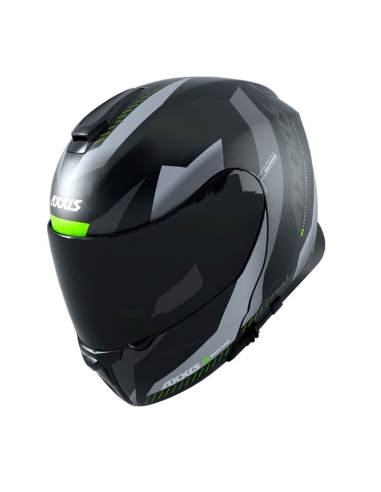 Axxis FU403SV Gecko Sv Shield B2 cinza brilhante capacete dobrável para motociclista