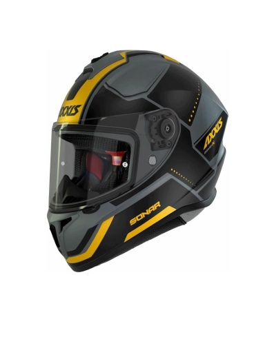 Casco integral de moto Axxis FF112C DRAKEN S SONAR C6 amarillo mate,