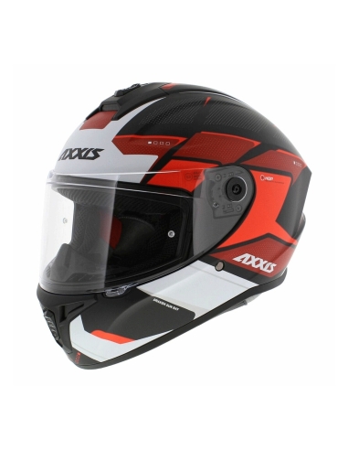 Casque de moto de sport Axxis FF112D Draken S Sunray B5 Matt Fluor Red