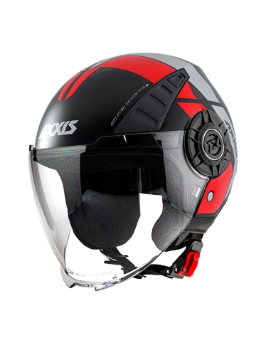 Capacete Axxis OF513 Metro Cool B5 Matt Red jet Sccoter