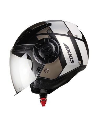 Axxis OF513 Metro B2 Grey matt demi jet open face scooter rider helmet