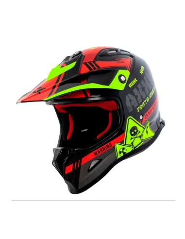 Casque de motocross pour jeunes Axxis Wolverine B5 Gloss rouge MX