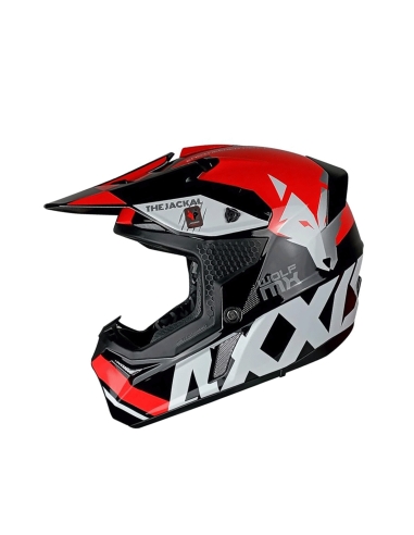 Capacete Axxis Mx 803 Wolf Jackal B5 Gloss Vermelho Off Road