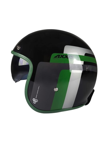 Capacete aberto Axxis OF507SV Hornet SV Old Style B6 Pearl Green Jet