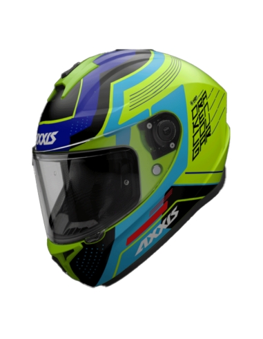 Casco moto touring Axxis FF112C Draken S Cougar A3 Matt Fluor giallo