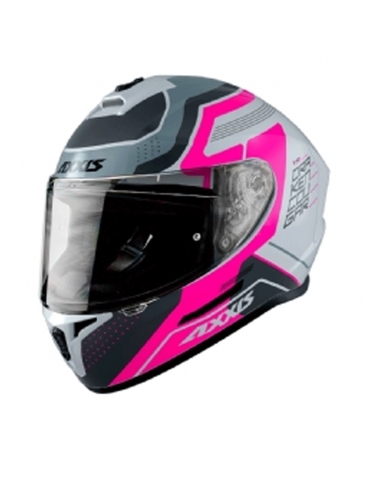 Capacete Axxis FF112C Draken S cougar A8 brilhante farinha rosa rosto inteiro para moto