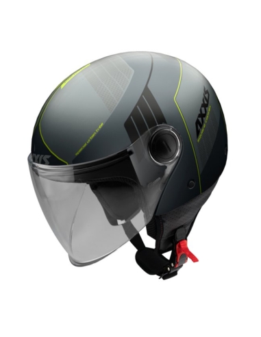 AXXIS Square Convex C2 Gloss Grey offener urbaner Motorradhelm