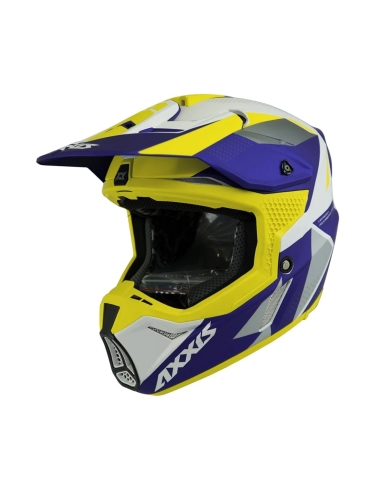 A xxis Mx 803 Wolf Bandit C3 Matte Yellow Motocross Motorbike Helmet