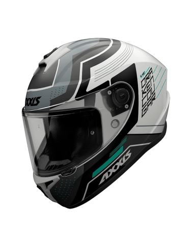 Capacete Axxis FF112C Draken S cougar A2 cinza fosco em moto de estrada