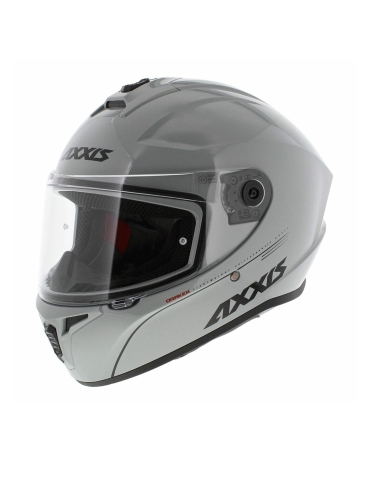 Capacete Axxis FF112C Draken S cougar A2 cinza brilhante em moto de estrada