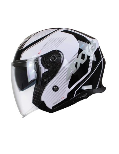 Capacete para scooter a jato preto brilhante AXXIS OF504SV Mirage SV village A1