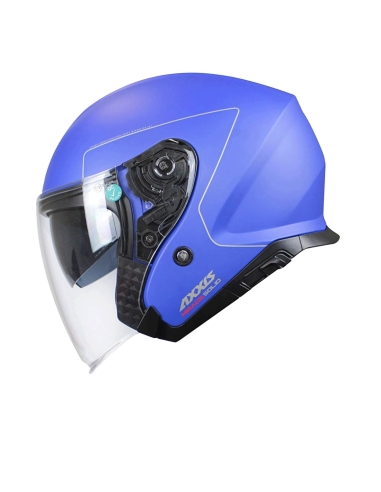 AXXIS OF504SV Mirage SV casque moto jet solide A7 bleu mat