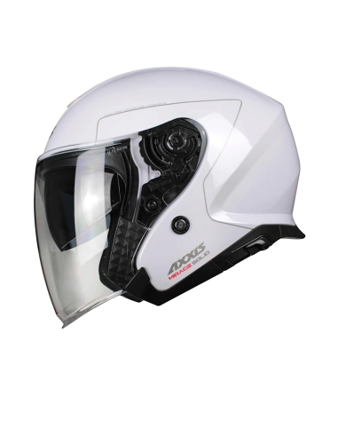 AXXIS OF504SV Mirage SV sólido A0 branco brilhante no capacete de moto de estrada