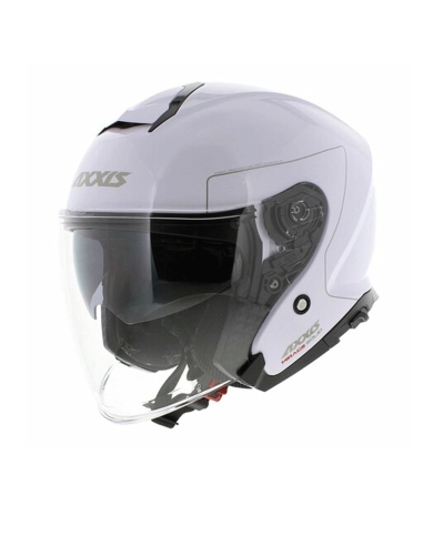 AXXIS OF504SV Mirage SV sólido A0 brilhante branco pérola no capacete de moto de estrada