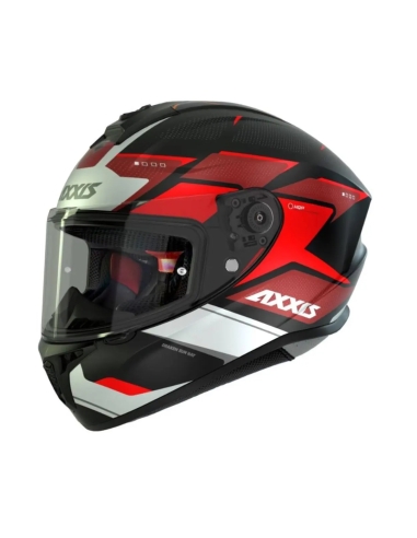 Capacete para motociclista Axxis FF112C Draken S Sunray B5 vermelho brilhante