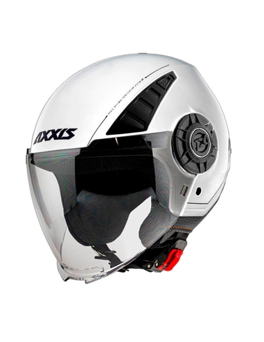 AXXIS OF513 Metro Solia A0 Pearl white Gloss  jet open face motorbike helmet