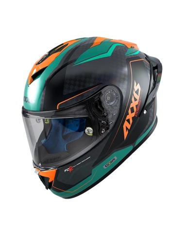 Axxis FF104C Cobra Rage A16 glänzend grüner Straßen-Crash-Motorradhelm