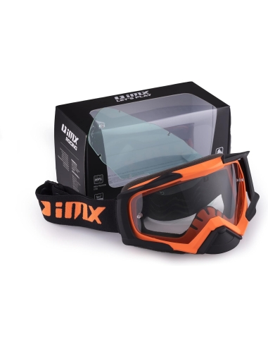 IMX - GAFAS ORANGE MAT/NOIR MAT AVEC FUMÉE FONCÉE