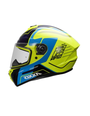 Axxis FF112C Draken S Cougar A3 casque de moto intégral jaune fluo brillant,