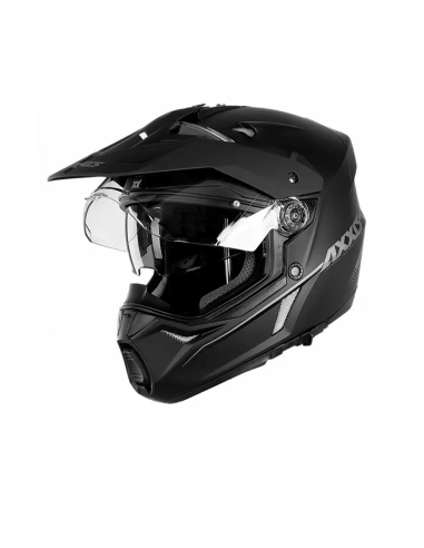 Axxis Mx 803 Wolf Solid A1 Mattschwarzer On-Road-Motorradhelm