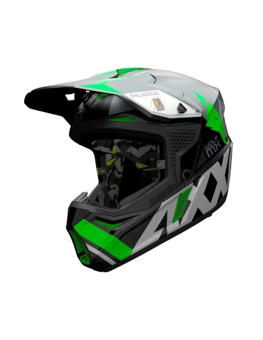 Axxis Mx 803 Wolf Jackal B6 Verde Mate Casco de moto de aventura