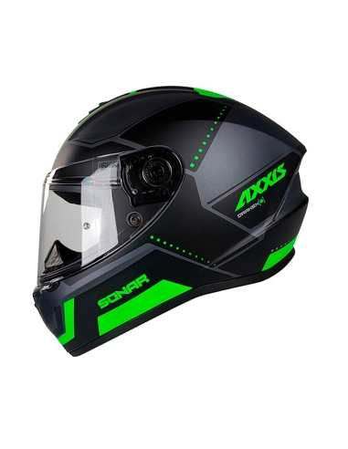 Casco integral de moto Axxis FF112C DRAKEN S SONAR C6 verde mate