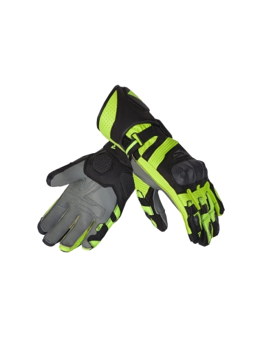 REBEL HORN - GUANTES PIEL FIGHTER BLACK/FLUO YELLOW