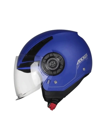 Axxis OF513 Metro solid A7 casco de moto clásico azul mate