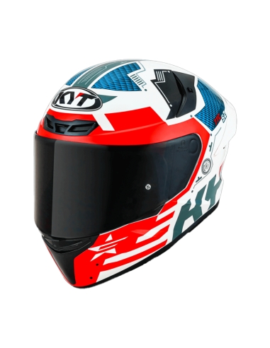 KYT TT Course Fuselage Roter Vollgesichts-Motorrad-Rennhelm