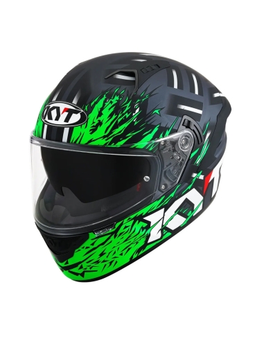 KYT NF-R Flaming casco de bicicleta deportivo de carreras integral gris verde mate