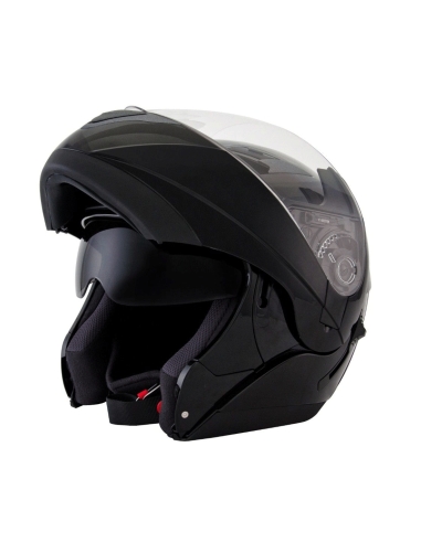 KYT convair  plain black sports riding motorbike  helmet