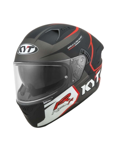 Casque de sécurité moto intégral KYT NF R Track gris mat