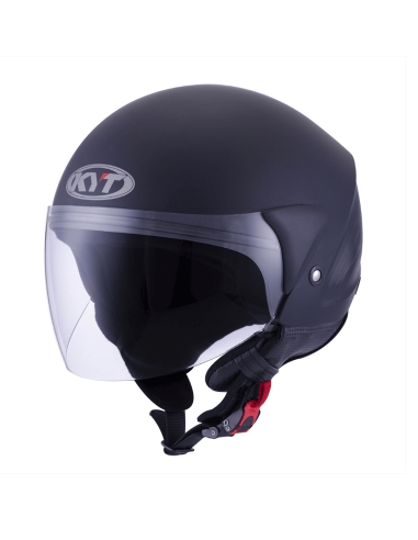 KYT congar plain matt black on road jet scooter helmet