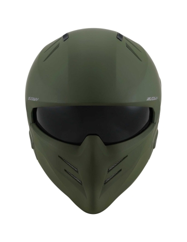 Casco da moto classico Suomy Armor tinta unita verde militare opaco