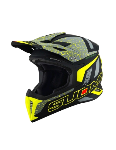 Casco Moto Adventure Touring Suomy X Wing Subatomic Reel Giallo Opaco Flou