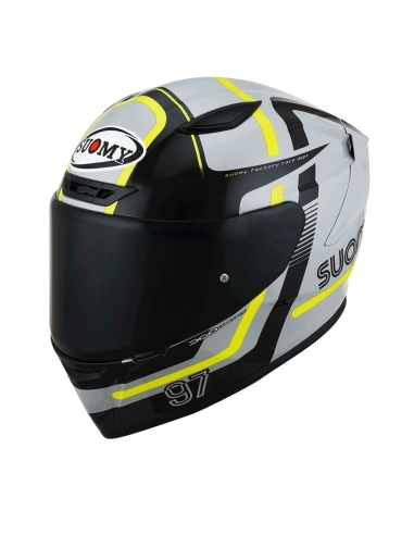 Casco de moto Suomy Track-1 noventa y siete gris amarillo advanced racing