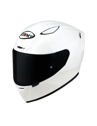 SUOMY Track 1 Plain White E06 Casco de moto de equitación deportiva